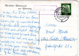 BRD 1962, Landpost Stpl. 3321 KLEIN ELBE Auf AK M. 10 Pf. V. Salzgitter - Storia Postale