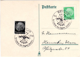 DR 1939, Heimkehr Der Legion Condor, Berlin Sonder Stpl. Auf Karte M. 1+5 Pf. - Briefe U. Dokumente