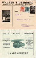 NL 1933, 3 Marken Auf Illustriertem Firmen Reklame Brief V. Amsterdam - Andere & Zonder Classificatie