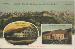 Weitnau, 1920 Gebr. Farb-AK M. Gasthaus Z. Krone U. Ökonomiegut V. A. Brehm  - Andere & Zonder Classificatie