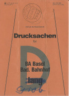 Albbruck, Brief Bund Fahne F. Drucksachen F. BA Basel Bad. Bahnhof.  - Lettres & Documents