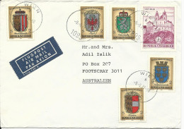 Österreich 1977, 20 S.+5x2 S. Wappen Auf Luftpost Brief V. Wien N. Australien. - Storia Postale