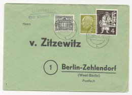 BRD 1954, Landpost Stpl. Biesenfeld über Eichstätt Auf Brief M. 3 Marken - Storia Postale