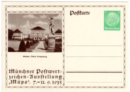 DR, Ungebr. 5 Pf. Privatganzsachenkarte Z. Münchner PWZ Ausstellung 1935 - Lettres & Documents