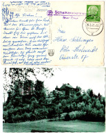 BRD 1957, Landpost Stpl. 22 SCHALKENMEHREN über Daun Auf Altburg Sw-AK M. 10 Pf. - Other & Unclassified