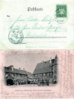 Bayern 1898, K.B. Bahnpost ALTDF III FCHT. Auf Altdorf Sw-AK M. 5 Pf. - Storia Postale