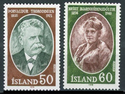 ISLANDIA 1978 - ICELAND - PERSONAJES - YVERT 481/482** - Neufs