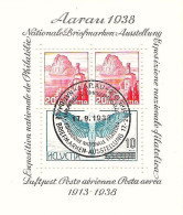 Schweiz Suisse 1938: "Aarau" Zu WIII 11 Mi Block 4 Yv BF4 Mit ET-Stempel AARAU 17.9.38 BM-AUSSTELLUNG (Zu CHF 45.00 ) - Blocs & Feuillets