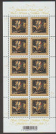 BELGIQUE 3332/33 XX Feuille De 10  Noêl Et Nouvel An "La Fuite En EGYPTE " Et "L'Adoration Des Mages" De PP RUBENS - Unused Stamps