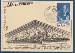 Journée Du Timbre 1984 Diderot D'après L. M. Van Loo N°2304 Aix En Provence 17 Mars 1984 - 1980-1989