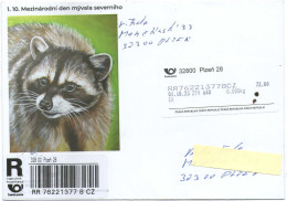 Czech Republic 2023 -  Raccoon  Intenatipnal   Day,  Special Cover, Apost,  Postage Registered - Altri & Non Classificati