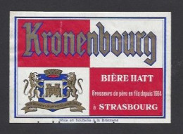 Etiquette De Bière Hatt  -  Brasserie  Kronenbourg  à  Strasbourg (67) - Beer