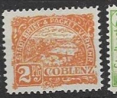 Koblenz Coblence Mng (*) 1895 5 Euros - Private & Local Mails