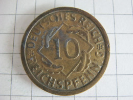 Germany 10 Reichspfennig 1935 G - 10 Rentenpfennig & 10 Reichspfennig