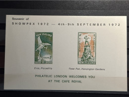 New Zealand Souvenir Sheet Showpex 1972 - Philatelic Exhibitions