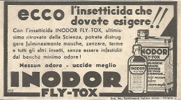 Insetticida Inodor Fly-Tox - Pubblicità Del 1934 - Vintage Advertising - Werbung