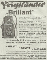 Voigtlander - Apparecchio Fotografico BRILLANT - Pubblicità Del 1934 - Ad - Werbung