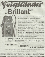 Voigtlander - Apparecchio Fotografico BRILLANT - Pubblicità Del 1934 - Ad - Werbung