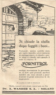 FORMITROL - Si Chiude La Stalla Dopo Fuggiti... - Pubblicità Del 1931 - Ad - Werbung