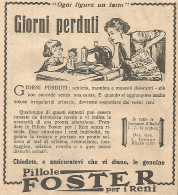 Pillole FOSTER - Giorni Perduti - Pubblicità Del 1931 - Vintage Advert - Pubblicitari