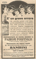 Pairom Fosfinico - Pubblicità Del 1931 - Vintage Advertising - Pubblicitari