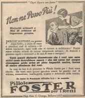 Pillole FOSTER - Non Ne Posso Più! - Pubblicità Del 1931 - Vintage Advert - Pubblicitari