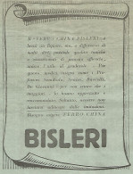 Ferro-China BISLERI - Pubblicità Del 1931 - Vintage Advertising - Pubblicitari