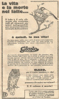 GLAXO - La Vita E La Morte Nel Latte... - Pubblicità Del 1931 - Vintage Ad - Pubblicitari