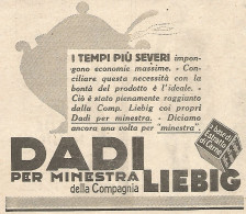Dadi LIEBIG - I Tempi Più Severi... - Pubblicità Del 1931 - Vintage Advert - Werbung