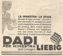 Dadi LIEBIG - La Minestra: La Spina... - Pubblicità Del 1931 - Vintage Ad - Werbung