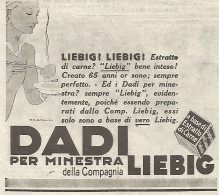 Dadi LIEBIG - Liebig! Liebig! - Pubblicità Del 1931 - Vintage Advertising - Advertising