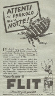 FLIT - Assassina! Attenti Al Pericolo Nella Notte - Pubblicità Del 1931 - Advertising