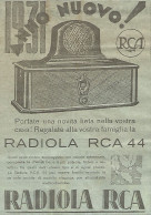 Radiola RCA 44 - Pubblicità Del 1931 - Vintage Advertising - Werbung