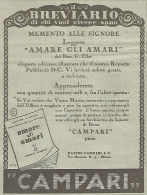CAMPARI - Il Breviario - Memento Alle Signore - Pubblicità Del 1931 - Ad - Advertising