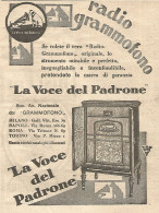 La Voce Del Padrone - Radio-Grammofono - Pubblicità Del 1931 - Vintage Ad - Advertising