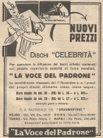 La Voce Del Padrone - Dischi Celebrità - Pubblicità Del 1931 - Vintage Ad - Advertising