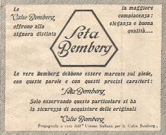 Calze Di Seta BEMBERG - Pubblicità Del 1930 - Vintage Advertising - Advertising