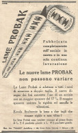 Nuove Lame PROBAK - Pubblicità Del 1930 - Vintage Advertising - Publicités