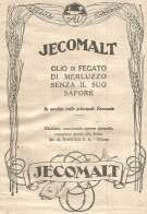 Olio Di Fegato Di Merluzzo JECOMALT - Pubblicità Del 1930 - Vintage Advert - Publicités