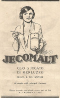 Olio Di Fegato Di Merluzzo JECOMALT - Pubblicità Del 1930 - Vintage Advert - Publicités