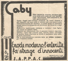 Pastina GABY - Pubblicità Del 1930 - Vintage Advertising - Publicités