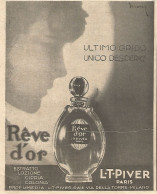 Profumo Reve D'or - L.T. PIVER - Pubblicità Del 1930 - Vintage Advertising - Publicités