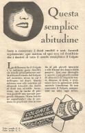 Dentifricio COLGATE - Questa Semplice Abitudine... - Pubblicità Del 1930 - Publicités