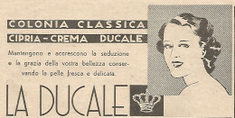 LA DUCALE - Colonia Classica - Pubblicità Del 1934 - Vintage Advertising - Reclame