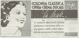 LA DUCALE - Colonia Classica - Pubblicità Del 1934 - Vintage Advertising - Reclame