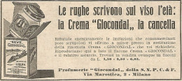 Crema GIOCONDAL - Pubblicità Del 1934 - Vintage Advertising - Reclame