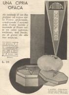 FATMA - Una Cipria Opaca ... - Pubblicità Del 1934 - Vintage Advertising - Reclame