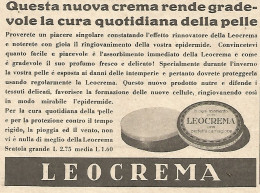 LEOCREMA - Pubblicità Del 1934 - Vintage Advertising - Advertising