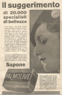 Sapone PALMOLIVE - Il Suggerimento Di.. - Pubblicità Del 1934 - Vintage Ad - Advertising