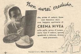 Crema NIVEA - Non Avrei Creduto... - Pubblicità Del 1934 - Vintage Advert - Reclame